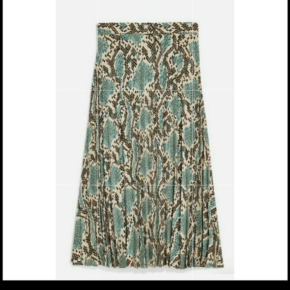 Topshop Women’s Green Snake Print Python Print Mi… - image 3